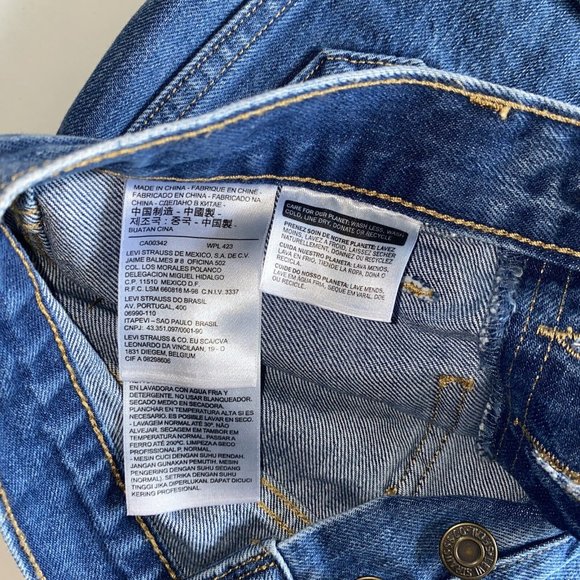 Levi’s Orange Tab High Rise Button Fly Famous Fit Jeans Cuffed Bottom Size 27 - Picture 5 of 10